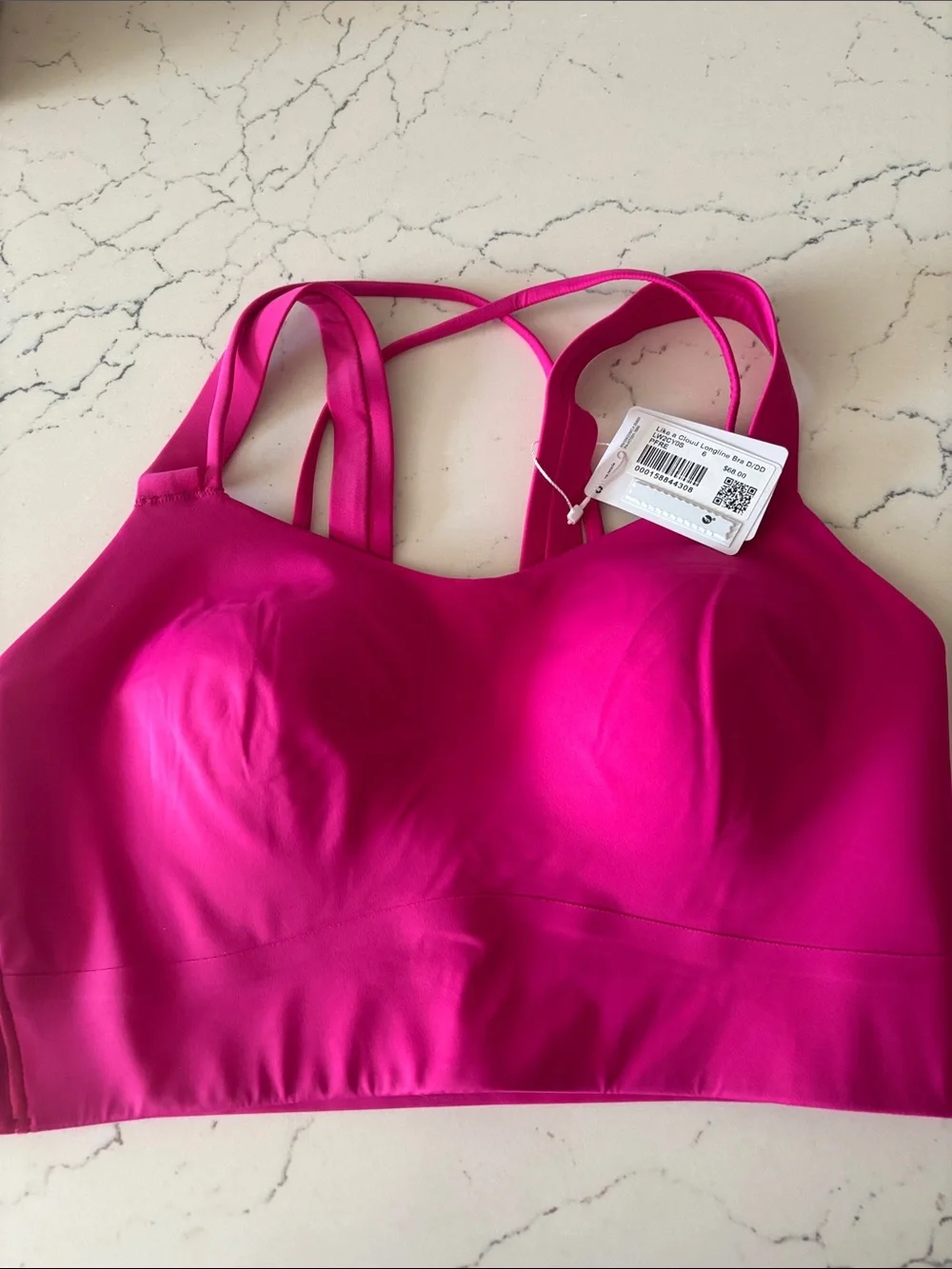 Lululemon Like a Cloud Longline Bra D/DD – Size 6 – Pink Flare NWT RARE